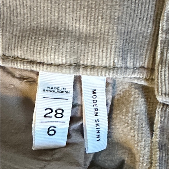 LOFT Modern Skinny Gray Corduroy Pants size 6 - Picture 7 of 7
